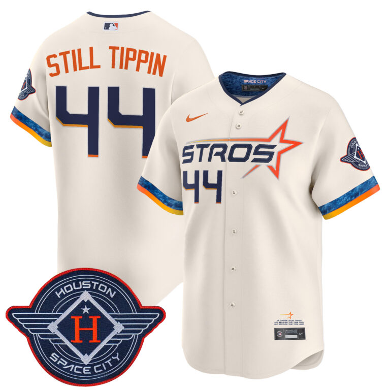 Men Houston Astros #44 Still Tippin cream 2025 City Connect Vapor Limited Stitched Jersey style 2